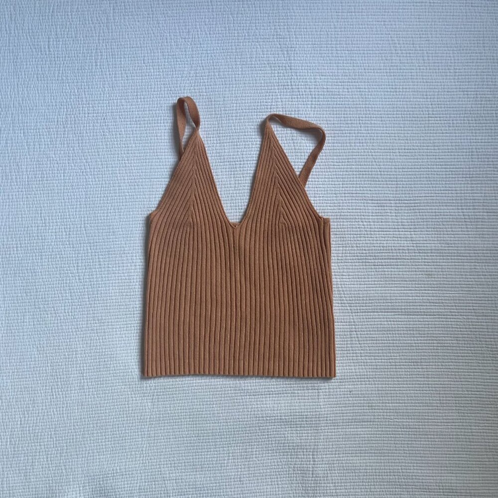 Be Cool Cropped Ribbed Tank
